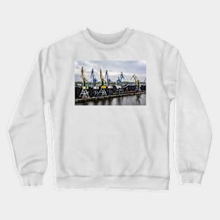 Port cranes for coal loading Crewneck Sweatshirt